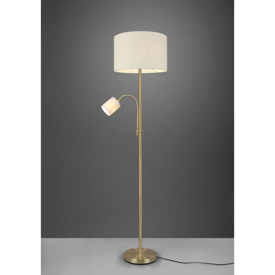 Hotel gulvlampe - Messingfarge