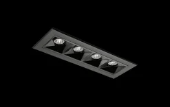 Inspire R 150 innfelt downlight 4 lys 8W RA98 2700K dimbar