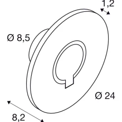 I-ring vegglampe utendørs 9,2W 3000 Kelvin IP65