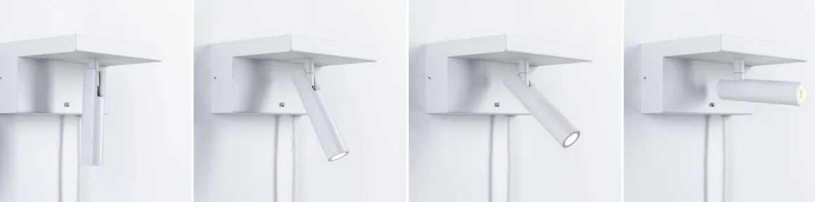 Jerik vegglampe 2,4W 3000 Kelvin med USB - 3 step dim