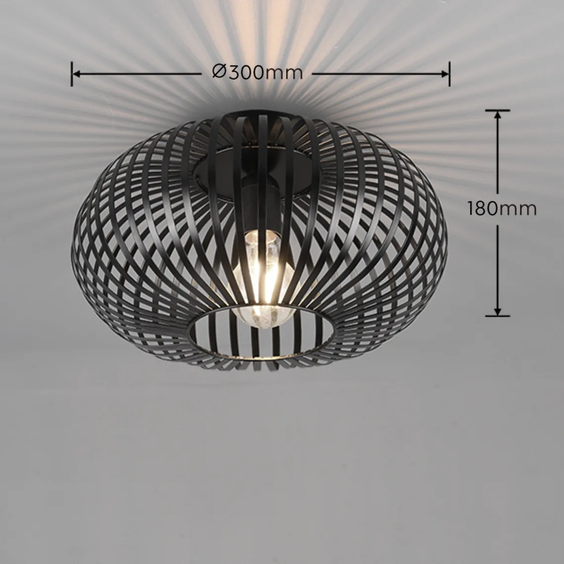 Johann taklampe 30 - Svart