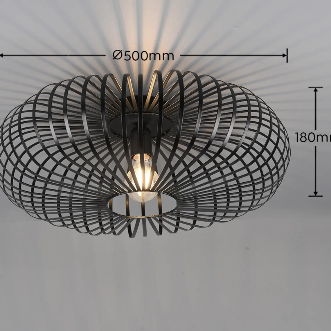 Johann taklampe 50 - Svart