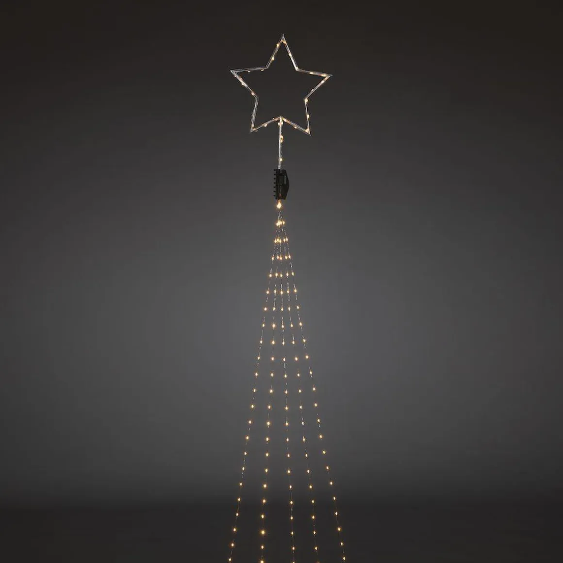 Juletrebelysning med toppstjerne 274 Led