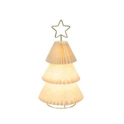 Juletre i papp med messing stjerne 36 cm