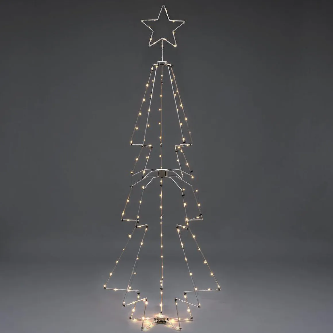 Juletre metall 210cm led - Hvit