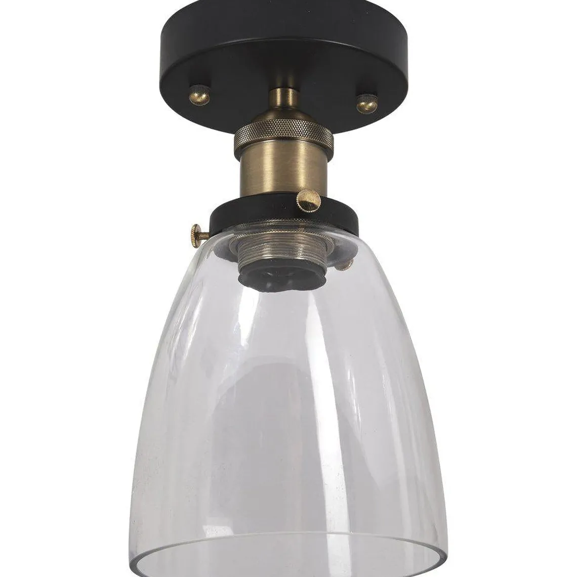 Kappa taklampe 14 cm - Svart/Klar
