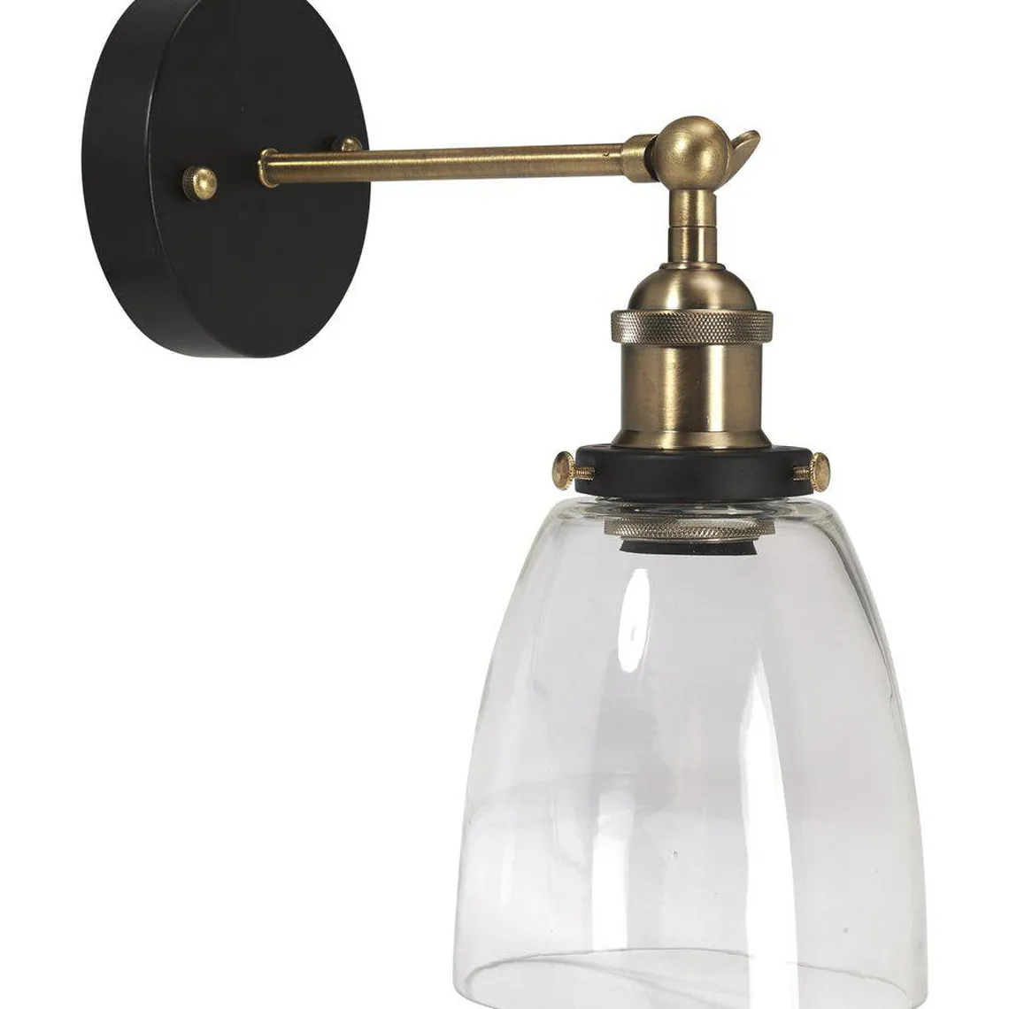 Kappa vegglampe - Svart/Klar