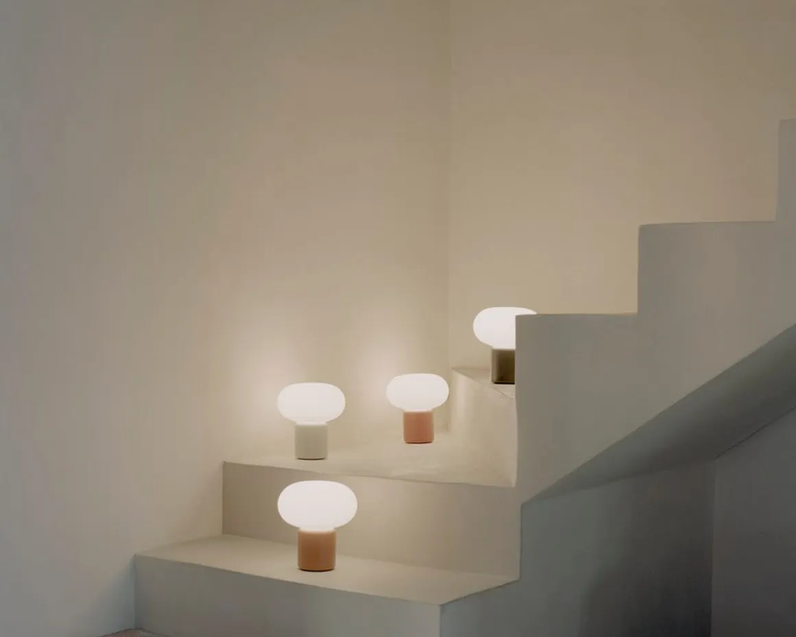 Karl-Johan bærbar bordlampe - Gul