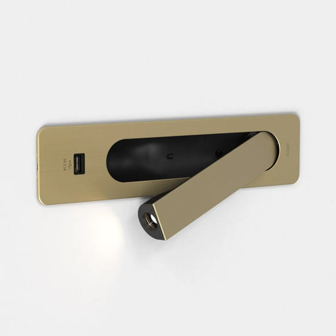 Keta vegglampe for innfelling 3,2W LED m/USB