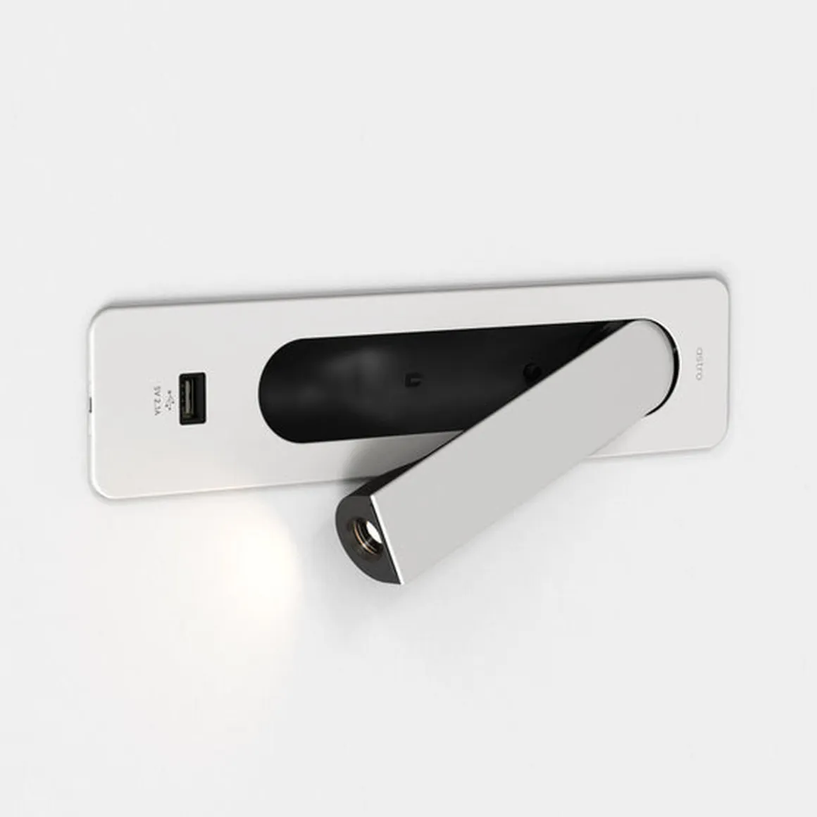 Keta vegglampe for innfelling 3,2W LED m/USB