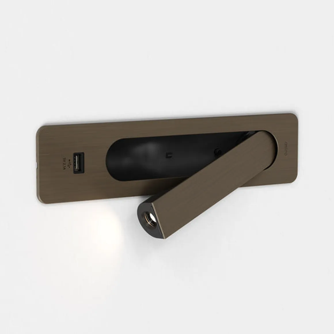 Keta vegglampe for innfelling 3,2W LED m/USB