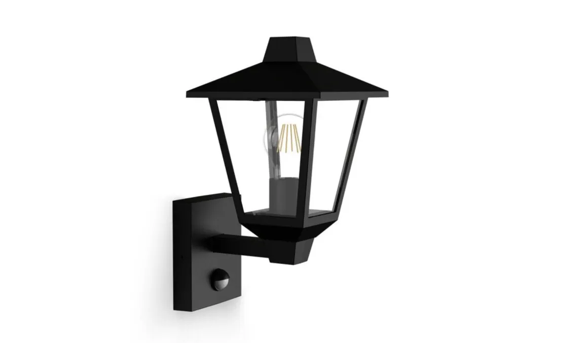 Kinno vegglampe opp utendørs IP44 E27 - Med sensor