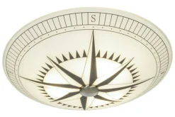 Kompass taklampe 50 - Hvit/svart/stål