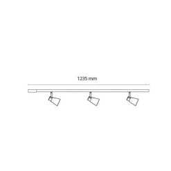 Komplett 1,2m Zip Zoom 3x6W dimtowarm m/endetilkobling - matthvit