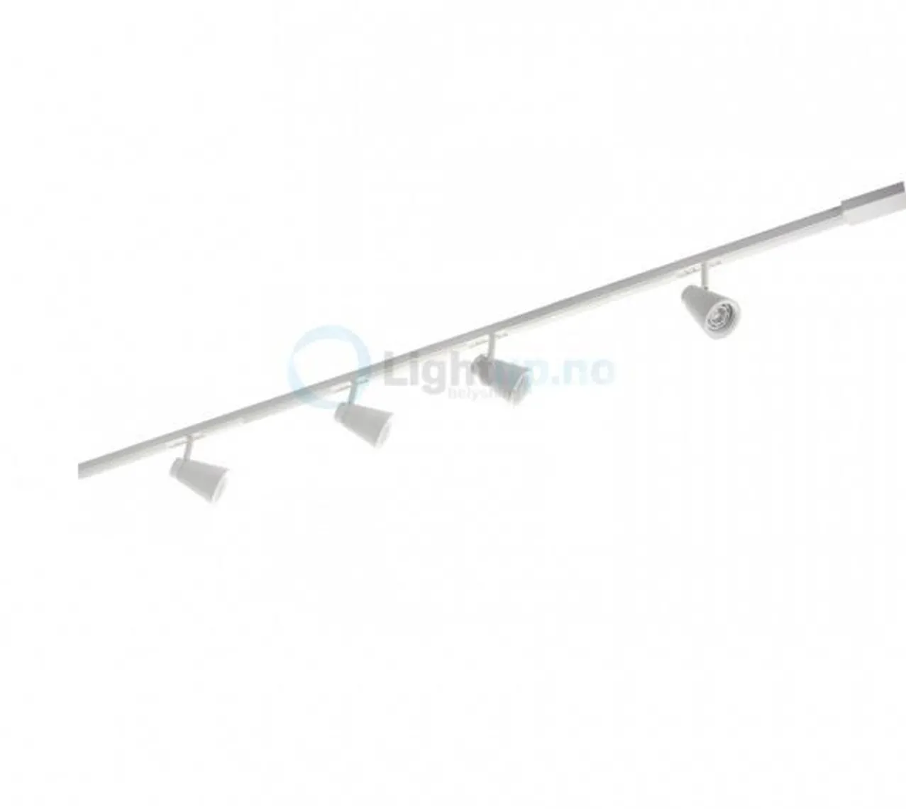 Komplett 2m Zip Zoom 4x6W m/endetilkobling - matthvit