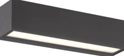 Kyoto 25 cm vegglampe ned - Antrasitt