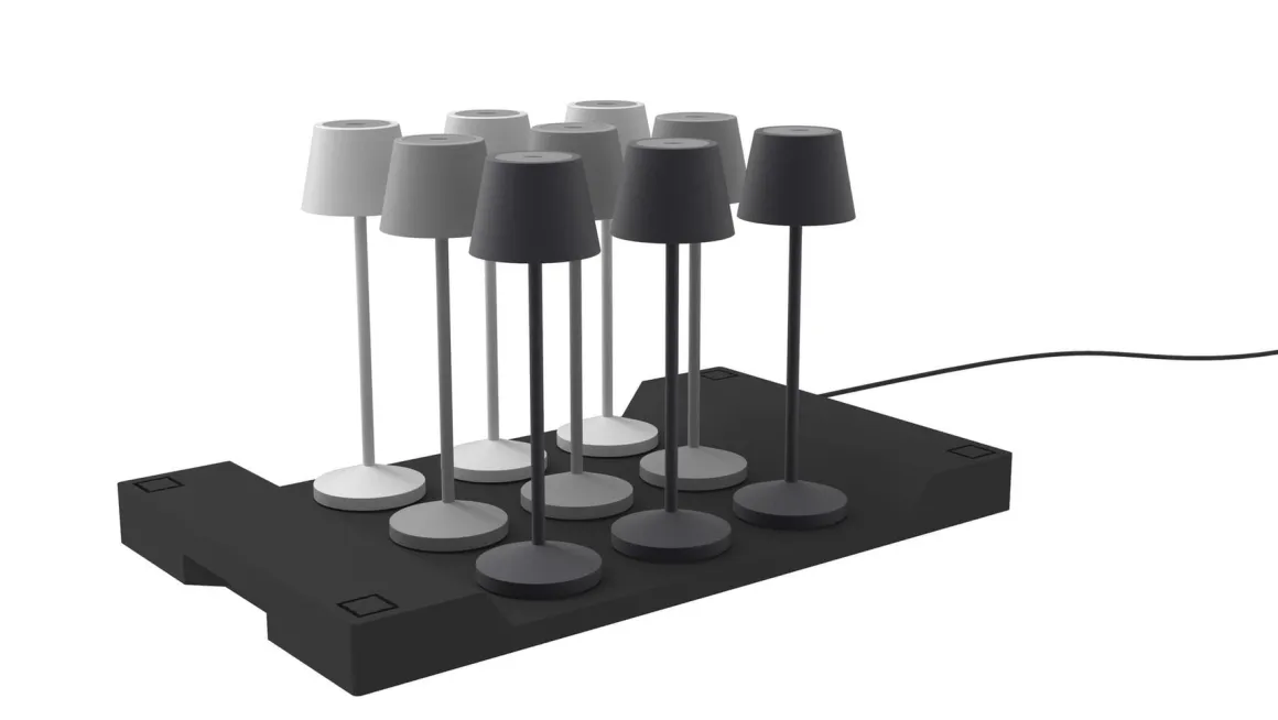 Ladeplate for 9 lamper til Iris mini oppladbar bordlampe