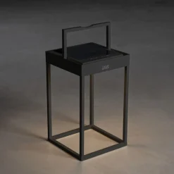 Lanterne Dimbar LED USB og Solcelle - Svart