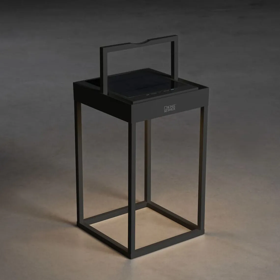 Lanterne Dimbar LED USB og Solcelle - Svart
