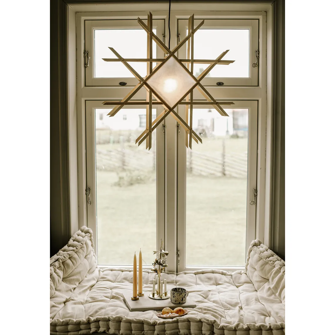 Lea adventsstjerne 70 cm - Natur