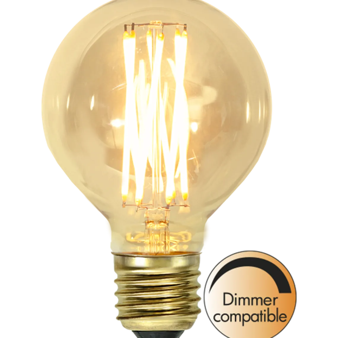 LED-pære 3,7W dimbar, Vintage Gold 80mm