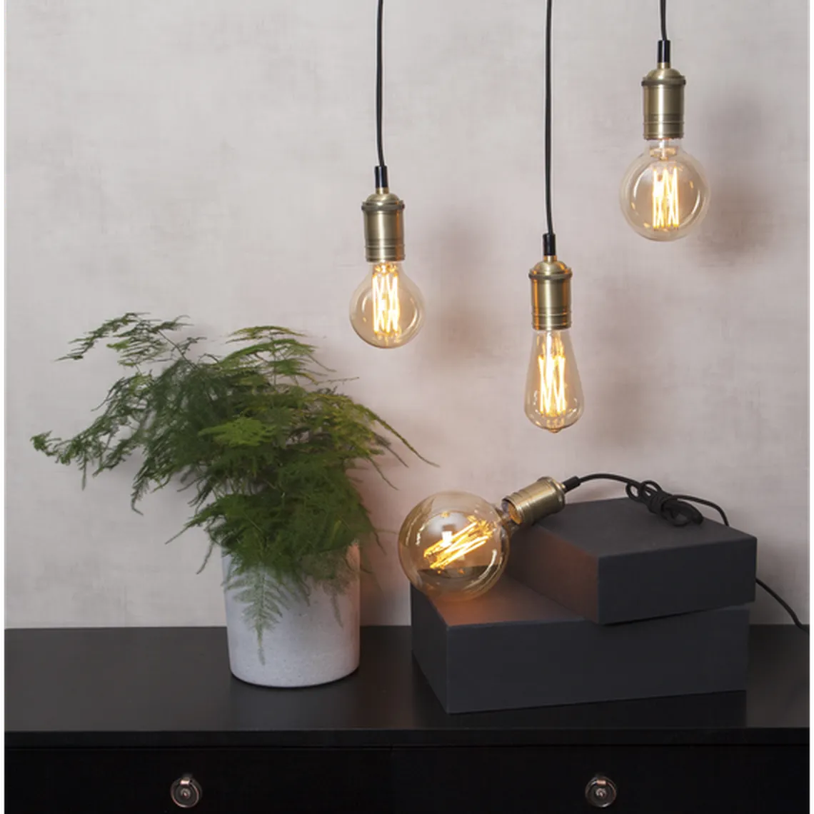 LED-pære 3,7W dimbar, Vintage Gold 80mm