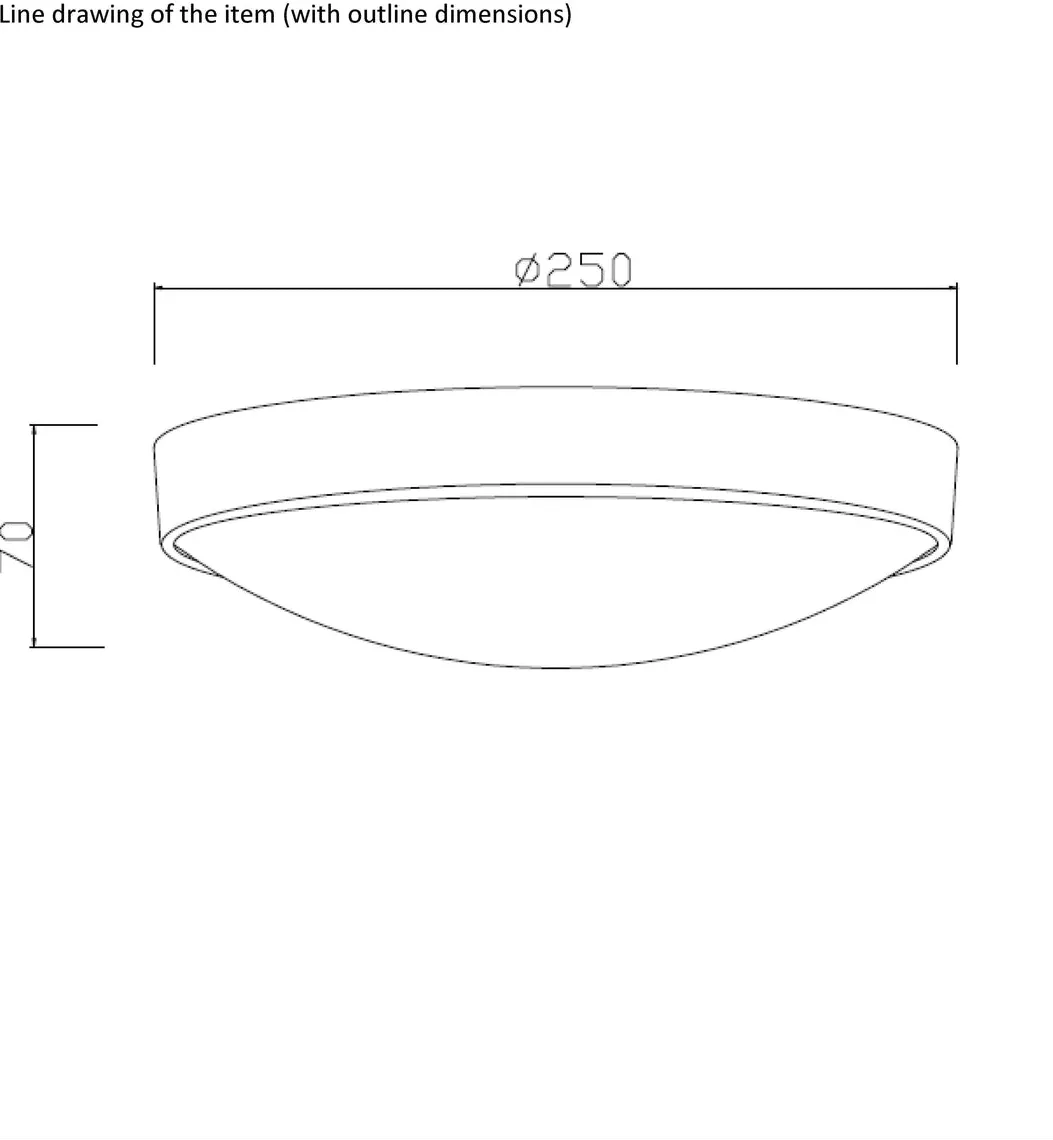 Lex taklampe 25 cm - Svart