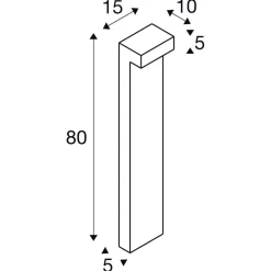 L-line pullert 80 cm IP65 7W 3000/4000 Kelvin