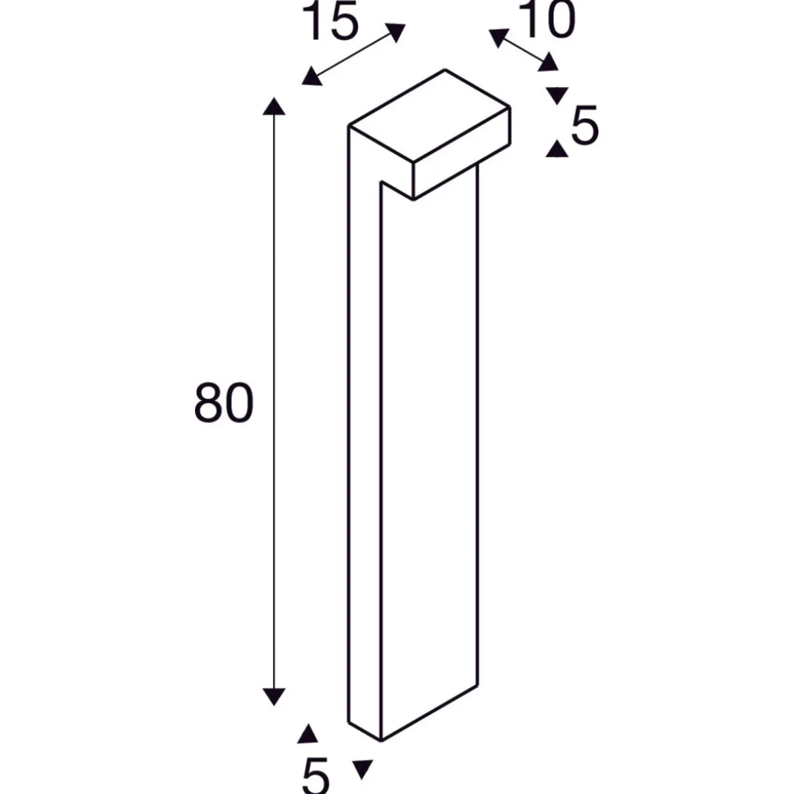 L-line pullert 80 cm IP65 7W 3000/4000 Kelvin