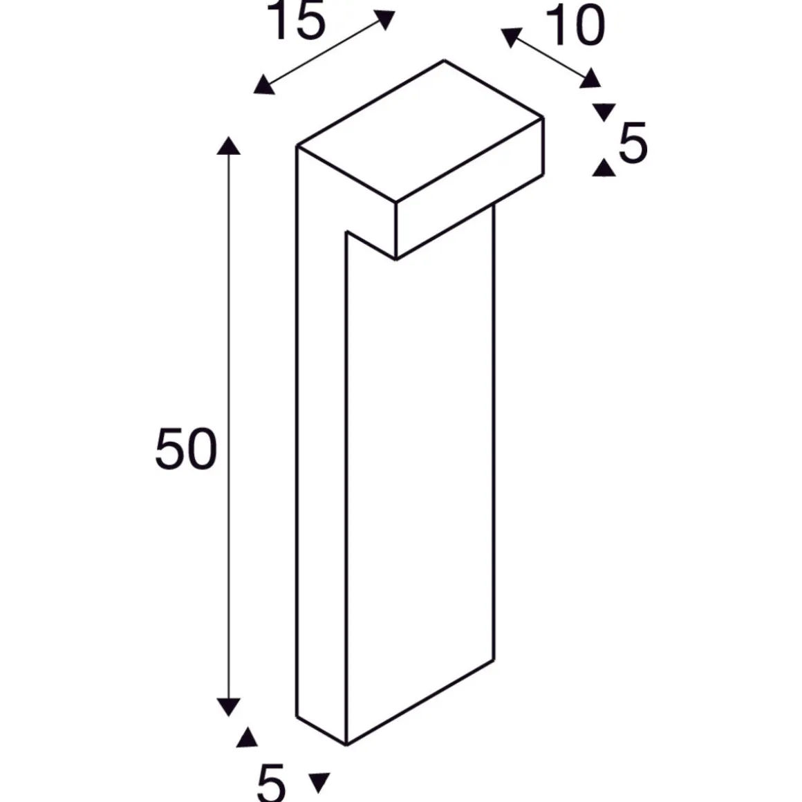 L-line pullert 50 cm IP65 7W 3000/4000 Kelvin