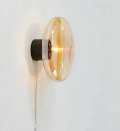 Locus vegg/taklampe - Svart/Amberfarget - Svart / Amber