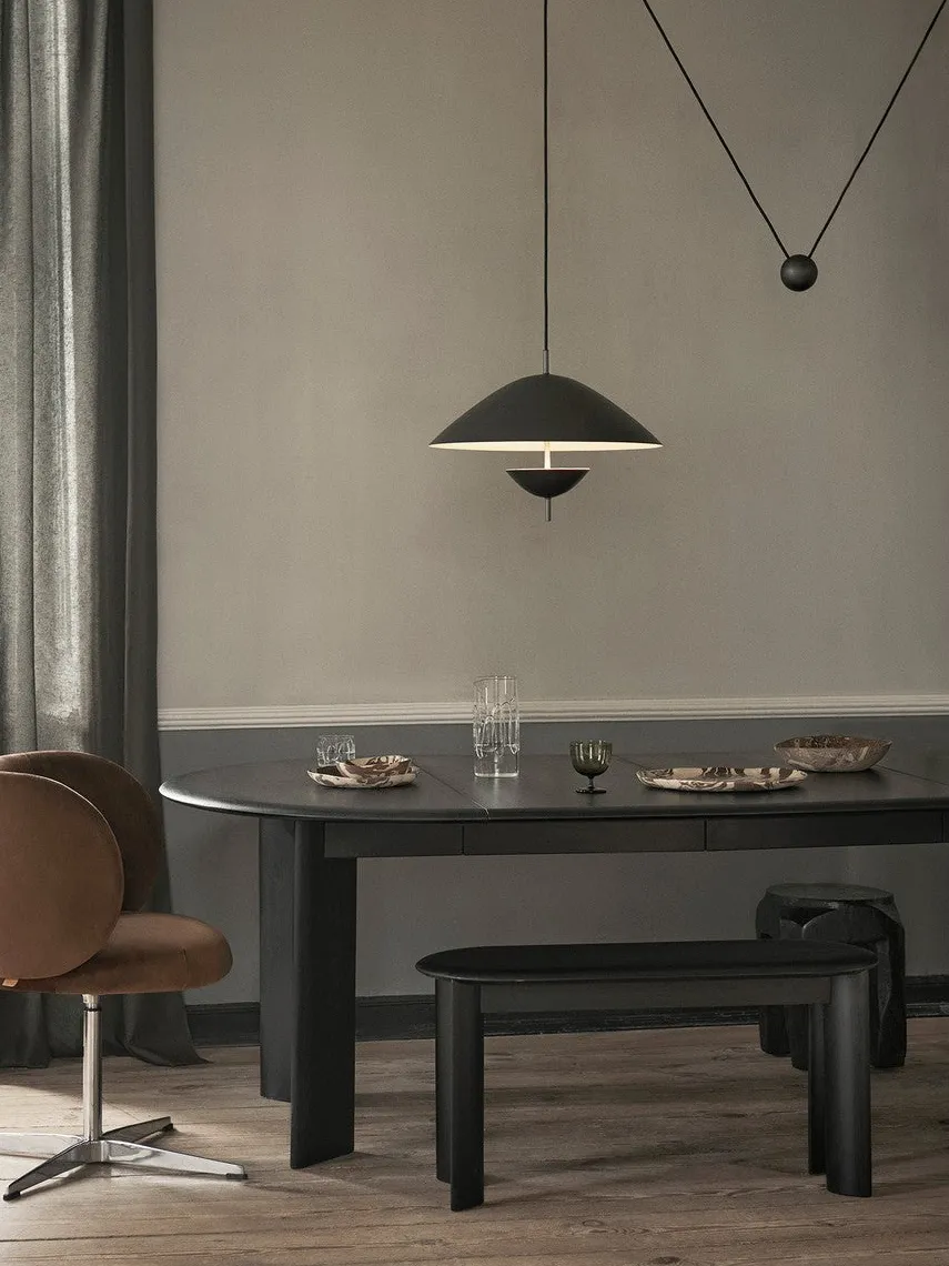 Lod taklampe Svart