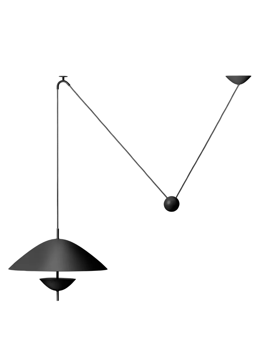 Lod taklampe Svart