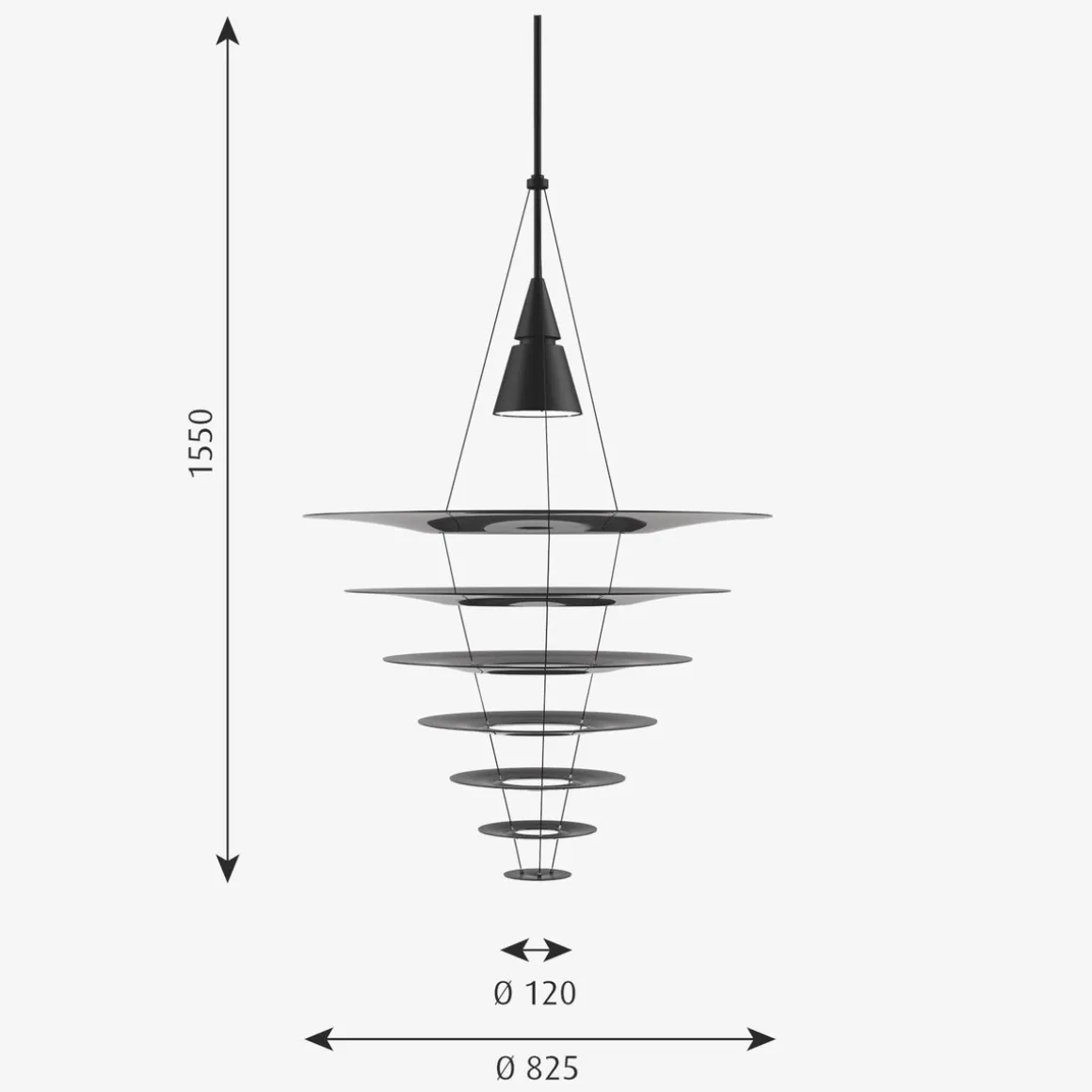 Louis Poulsen Enigma taklampe Ø82