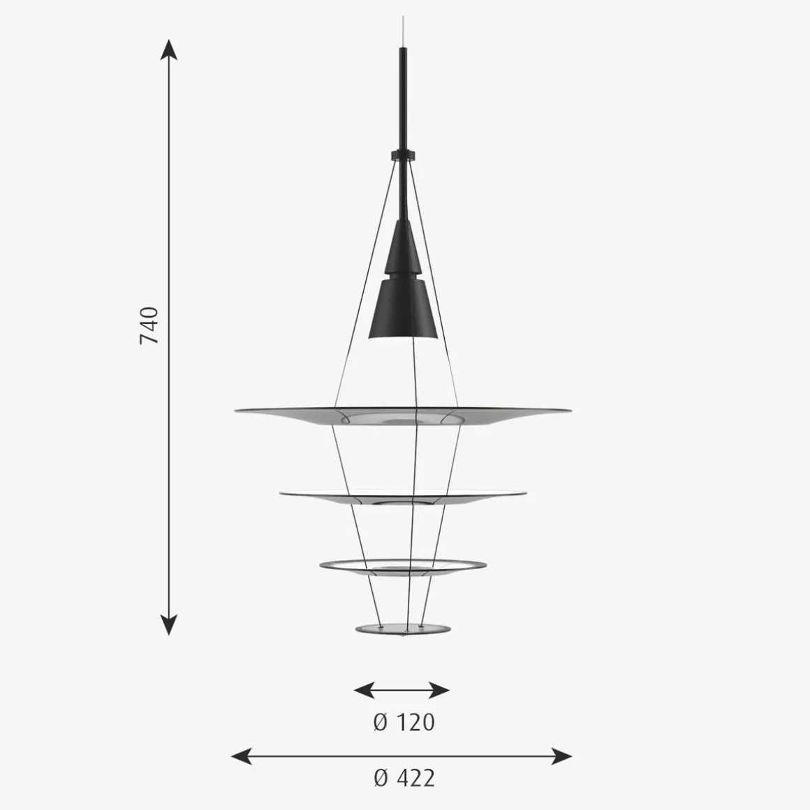 Louis Poulsen Enigma taklampe Ø42