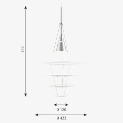 Louis Poulsen Enigma taklampe Ø42