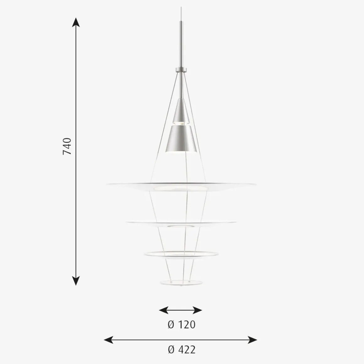 Louis Poulsen Enigma taklampe Ø42