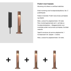 Louis Poulsen Flindt Garden fotplate u/adapter kort