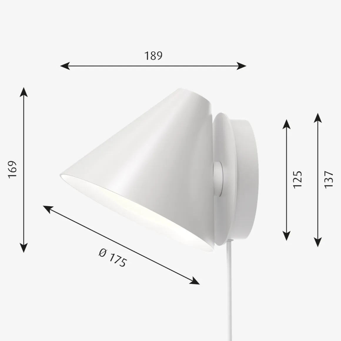 Louis Poulsen Keglen vegglampe