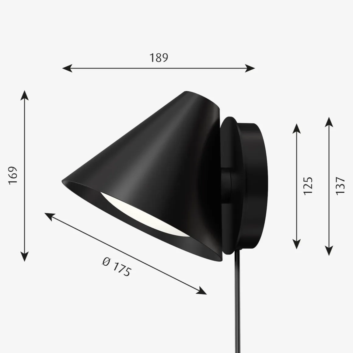 Louis Poulsen Keglen vegglampe