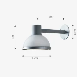Louis Poulsen LP Icon utendørs vegglampe Dali + Clo - Aluminium