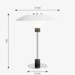 Louis Poulsen PH 4/3 bordlampe Hvit
