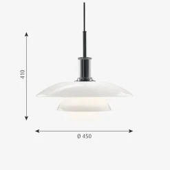 Louis Poulsen PH 41/2-4 Glass Pendel