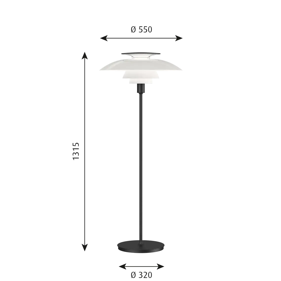 Louis Poulsen PH 80 gulvlampe