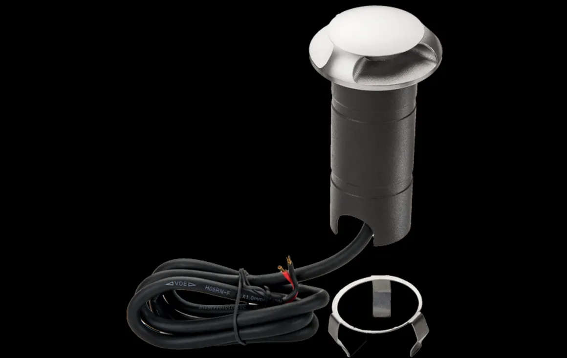 Luna Deco 3 uplight utendørs 3W 3000 Kelvin IP67 - Rustfritt stål