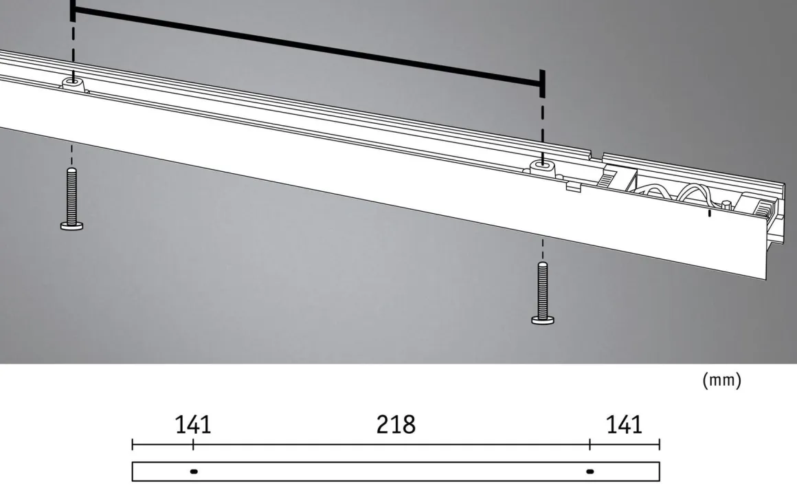 Lyskanal 0,5 meter til Linion kanalsystem 8,5W 3000 Kelvin