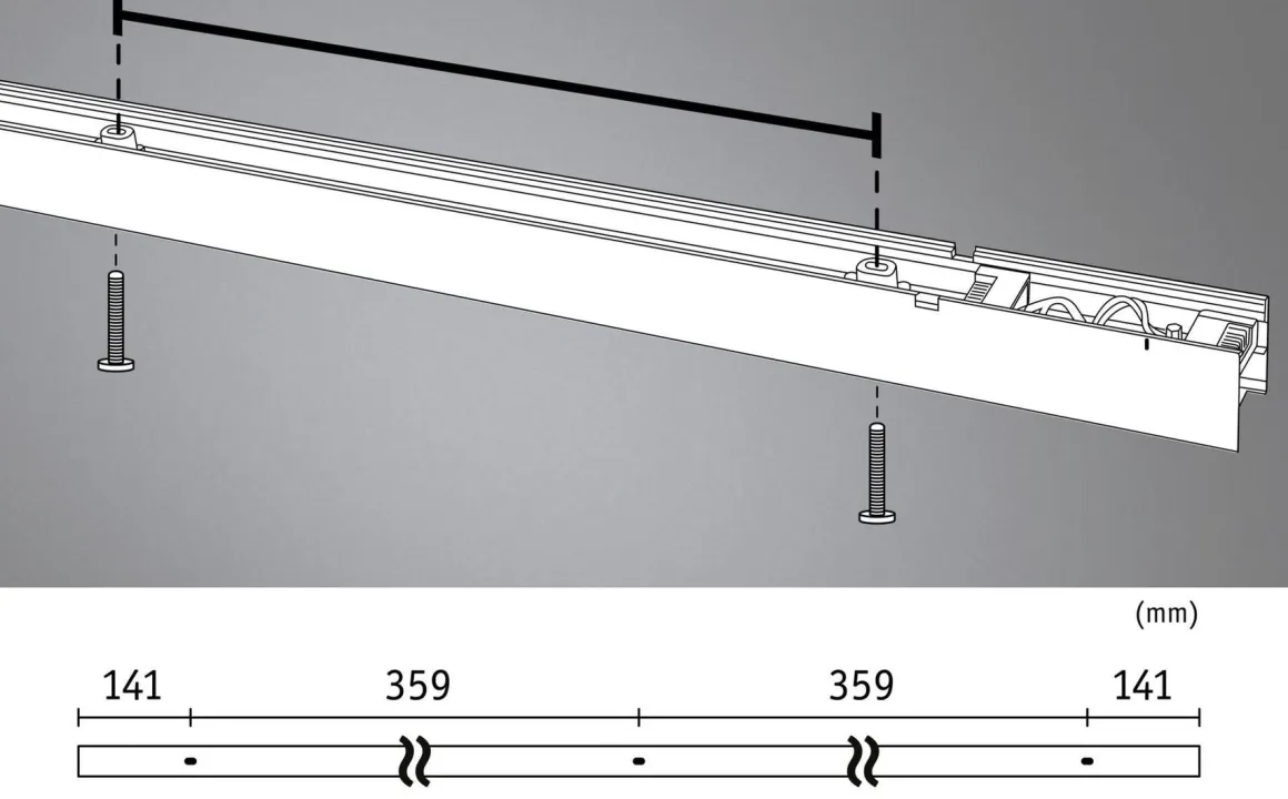 Lyskanal 1 meter til Linion kanalsystem 17W 3000 Kelvin