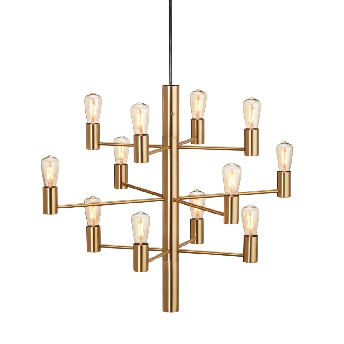 Manola takpendel 12 lys - Satin Messing