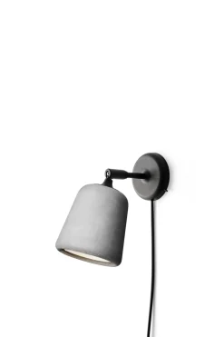 Material Vegglampe - Lys Grå Betong