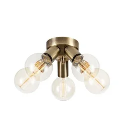 Mazzo taklampe 5-lys - Antikk messingfarget - Messing